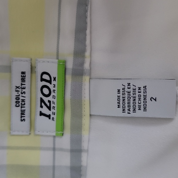 IZOD Perform X Sport Skirt Yellow & White Plaid Size 2 - Picture 3 of 6